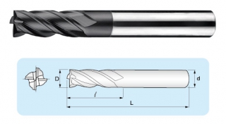 GCA  4-flutes-Micro Grain End Mills