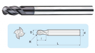 LBCA 4-flutes Micro Long Shand Ball End Mills LBCA 4-flutes Micro Long Shand Ball End Mills