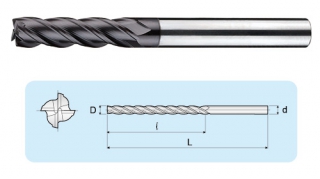 LGFA 4-flutes Micro Grain Long Flute End Mills LGFA 4-flutes Micro Grain Long Flute End Mills