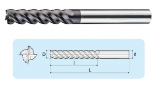 LXGA-4-flutes Micro Grain Long Flute End Mills LXGA-4-flutes Micro Grain Long Flute End Mills