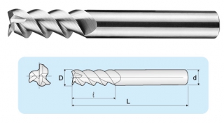 AEC 3-flutes Micro Grain End Mills