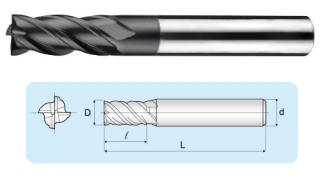 UGA 4-flutes Super Micro Grain End Mills
