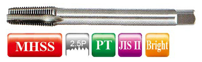 PT Taper Thread Long Shank Pipe Tap 